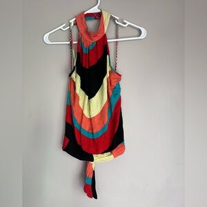 Colorful Striped Halter Top